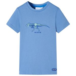 vidaXL Kinder-T-Shirt Mittelblau 140 - Blau