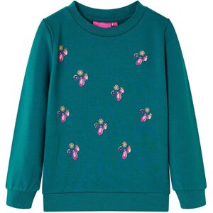 vidaXL Kinder-Sweatshirt Dunkelgrün 140 - Grün