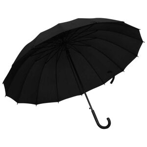 vidaXL Regenschirm Automatisch Schwarz 120 cm - Schwarz