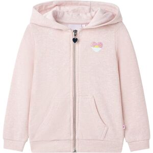 vidaXL Kinder-Kapuzenpullover mit Reißverschluss Hellrosa 140 - Rosa