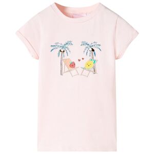 vidaXL Kinder-T-Shirt Zartrosa 128 - Rosa