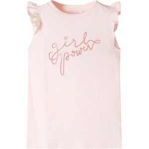 vidaXL Kinder-T-Shirt mit Rüschenärmeln Zartrosa 116 - Rosa