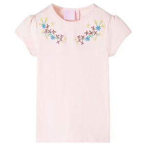 vidaXL Kinder-T-Shirt Zartrosa 116 - Rosa