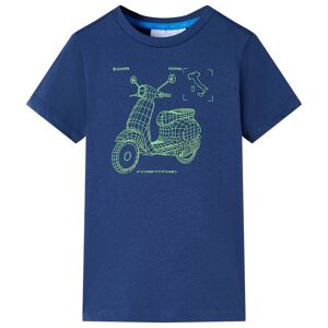 vidaXL Kinder-T-Shirt Dunkelblau 116 - Blau