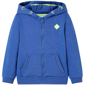 vidaXL Kinder-Kapuzenpullover mit Reißverschluss Blau Melange 140 - Blau