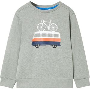 vidaXL Kinder-Sweatshirt Hellkhaki Melange 140 - Grau