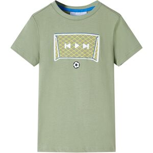 vidaXL Kinder-T-Shirt Helles Khaki 140 - Grün