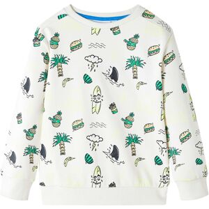 vidaXL Kinder-Sweatshirt Helles Ecru 92 - Creme