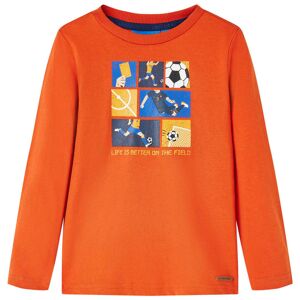 vidaXL Kinder-Langarmshirt Orange 128 - Orange