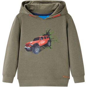 vidaXL Kinder-Kapuzenpullover Khaki 128 - Grün