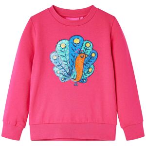 vidaXL Kinder-Sweatshirt Knallrosa 128 - Rosa