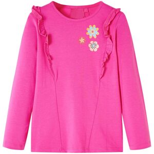 vidaXL Kinder-Langarmshirt Dunkelrosa 128 - Rosa