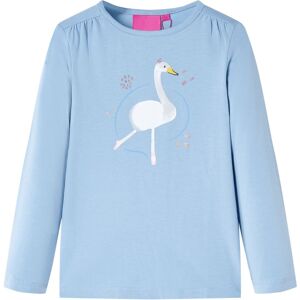 vidaXL Kinder-Langarmshirt Hellblau 116 - Blau