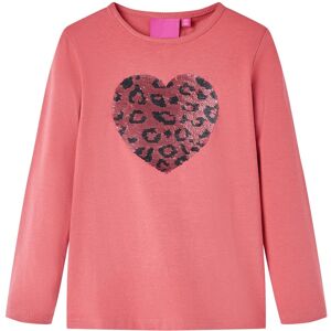 vidaXL Kinder-Langarmshirt Altrosa 104 - Rosa