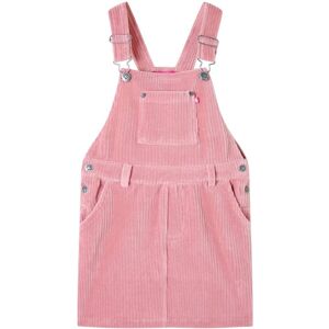 vidaXL Kinder-Latzkleid Cord Hellrosa 128 - Rosa