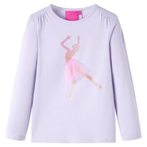 vidaXL Kinder-Langarmshirt Helllila 128 - Lila