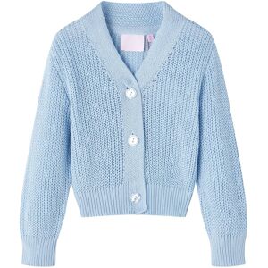 vidaXL Kinder-Strickjacke Blau 140 - Blau