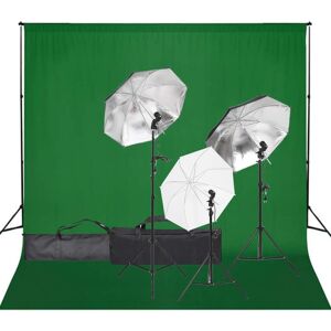 vidaXL Fotostudio-Set mit Beleuchtung und Hintergrund - Schwarz