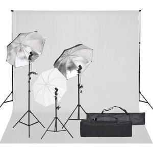 vidaXL Fotostudio-Set mit Beleuchtung und Hintergrund - Schwarz