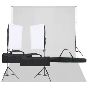 vidaXL Fotostudio-Set mit Beleuchtung und Hintergrund - Schwarz