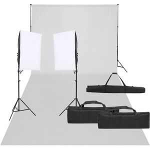 vidaXL Fotostudio-Set mit Beleuchtung und Hintergrund - Schwarz