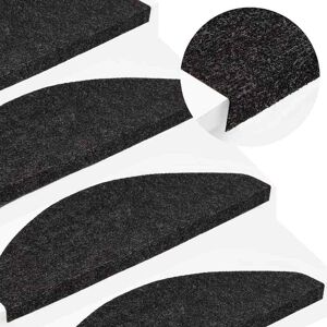 vidaXL Stufenmatten Selbstklebend 15 Stk. 56x17x3 cm Schwarz - Schwarz vidaXL Stufenmatten Selbstklebend 15 Stk. 56x17x3 cm Schwarz - Schwarz