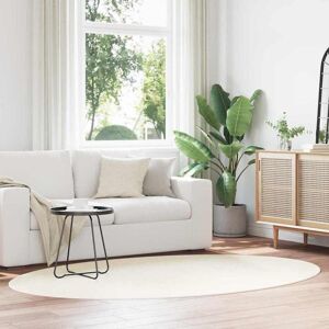 vidaXL Bereichsteppiche Oval HUARTE Creme 160 x 230 cm 100 %Polyester - Creme vidaXL Bereichsteppiche Oval HUARTE Creme 160 x 230 cm 100 %Polyester - Creme