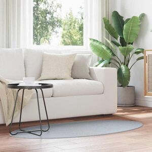 vidaXL Bereichsteppiche Oval HUARTE Grau 80 x 150 cm 100 %Polyester - Grau vidaXL Bereichsteppiche Oval HUARTE Grau 80 x 150 cm 100 %Polyester - Grau