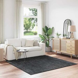 vidaXL Anti-Rutsch Shaggy Teppich Dunkelgrau 200 x 200 cm PP - Grau vidaXL Anti-Rutsch Shaggy Teppich Dunkelgrau 200 x 200 cm PP - Grau