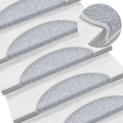 vidaXL 15 Stk. Treppenmatten Hellgrau 56 x 17 x 3 cm - Grau vidaXL 15 Stk. Treppenmatten Hellgrau 56 x 17 x 3 cm - Grau