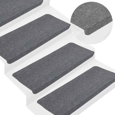 vidaXL Stufenmatten Selbstklebend 15 Stk. 65x24,5x3,5 cm Grau - Grau vidaXL Stufenmatten Selbstklebend 15 Stk. 65x24,5x3,5 cm Grau - Grau