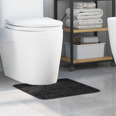 vidaXL Rutschfeste Badematte mit Toilettenausschnitt Dunkelgrau - Grau vidaXL Rutschfeste Badematte mit Toilettenausschnitt Dunkelgrau - Grau