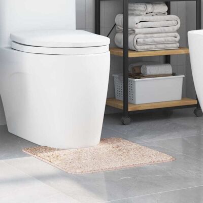 vidaXL Rutschfeste Badematte mit Toilettenausschnitt Creme 50 x 50 cm - Creme vidaXL Rutschfeste Badematte mit Toilettenausschnitt Creme 50 x 50 cm - Creme