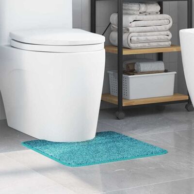 vidaXL Rutschfeste Badematte mit Toilettenausschnitt Türkis 50 x 50 cm - Türkis vidaXL Rutschfeste Badematte mit Toilettenausschnitt Türkis 50 x 50 cm - Türkis