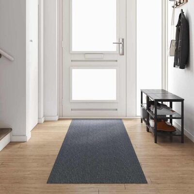 vidaXL Teppichläufer Grau 80 x 400 cm Stoff - Grau vidaXL Teppichläufer Grau 80 x 400 cm Stoff - Grau