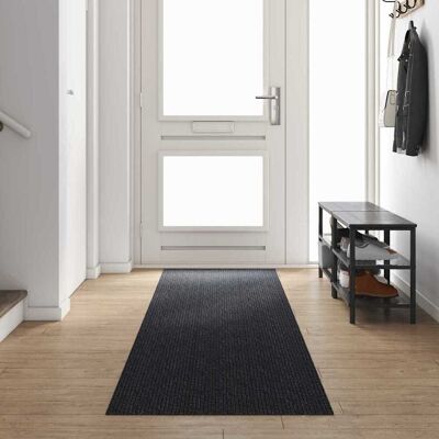 vidaXL Teppichläufer Anthrazit 80 x 400 cm Stoff - Anthrazit vidaXL Teppichläufer Anthrazit 80 x 400 cm Stoff - Anthrazit