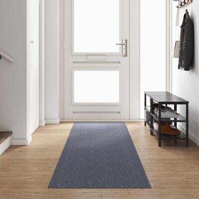 vidaXL Teppichläufer Hellgrau 80 x 400 cm Stoff - Hellgrau vidaXL Teppichläufer Hellgrau 80 x 400 cm Stoff - Hellgrau