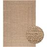 vidaXL Teppich 140x200 cm Jute-Optik Innen und Außen - Braun