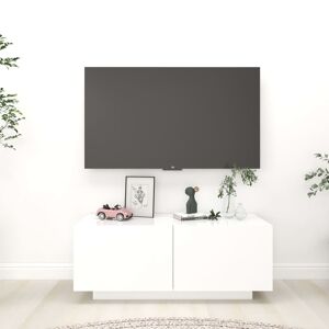 vidaXL TV-Schrank Weiß 100x35x40 cm Holzwerkstoff - Weiß