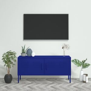 vidaXL TV-Schrank Marineblau 105x35x50 cm Stahl - Blau