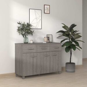 vidaXL Sideboard HAMAR Hellgrau 113x40x80 cm Massivholz Kiefer - Grau