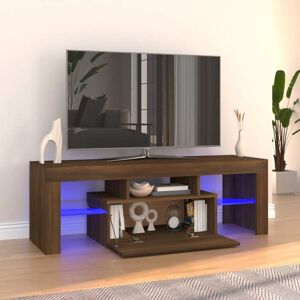 vidaXL TV-Schrank mit LED-Leuchten Braun Eichen-Optik 120x35x40 cm - Braun