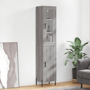 vidaXL Highboard Grau Sonoma 34,5x34x180 cm Holzwerkstoff - Grau