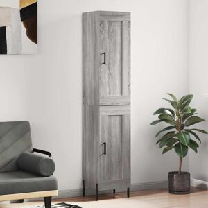 vidaXL Highboard Grau Sonoma 34,5x34x180 cm Holzwerkstoff - Grau