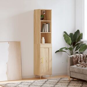 vidaXL Highboard Sonoma-Eiche 34,5x34x180 cm Holzwerkstoff - Braun