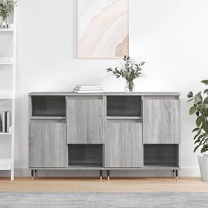 vidaXL Sideboards 2 Stk. Grau Sonoma Holzwerkstoff - Grau