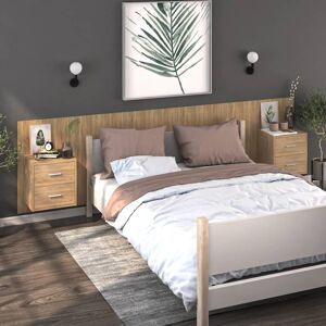 vidaXL Wand-Nachttische 2 Stk. Sonoma-Eiche - Braun vidaXL Wand-Nachttische 2 Stk. Sonoma-Eiche - Braun