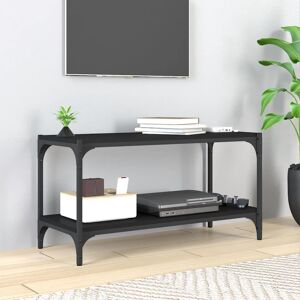 vidaXL TV-Schrank Schwarz 80x33x41 cm Holzwerkstoff und Stahl - Schwarz vidaXL TV-Schrank Schwarz 80x33x41 cm Holzwerkstoff und Stahl - Schwarz