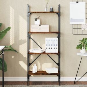 vidaXL Bücherregal 4 Fächer Räuchereiche 56x31,5x138,5cm Holzwerkstoff - Braun vidaXL Bücherregal 4 Fächer Räuchereiche 56x31,5x138,5cm Holzwerkstoff - Braun