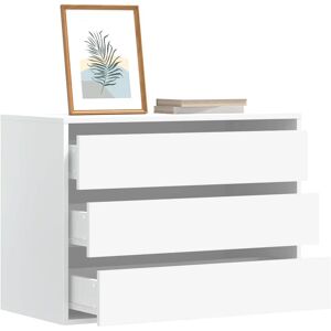 vidaXL Kommode Weiß 80x41x58 cm Holzwerkstoff - Weiß vidaXL Kommode Weiß 80x41x58 cm Holzwerkstoff - Weiß